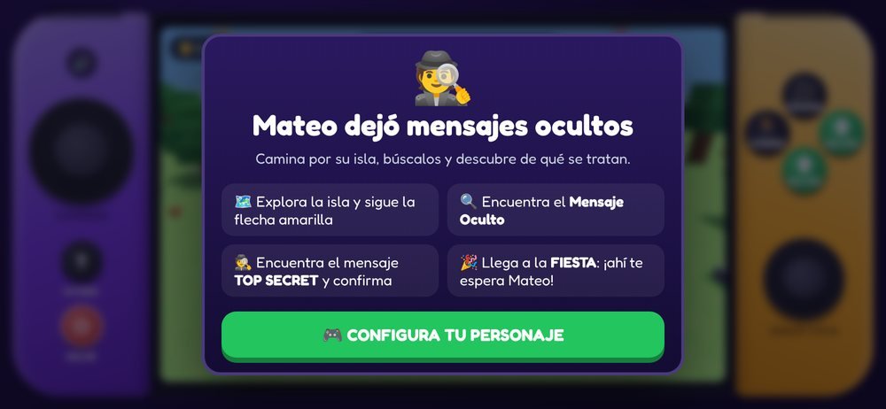 Pantalla de inicio del juego